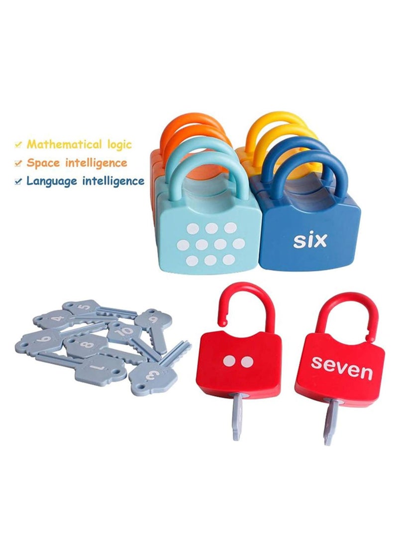 DURKU Kids Learning Locks with Keys Numbers Matching & Counting Montessori Educational Toys for Ages 3 yrs+ Boys and Girls Preschool Games Gifts  - Image 2