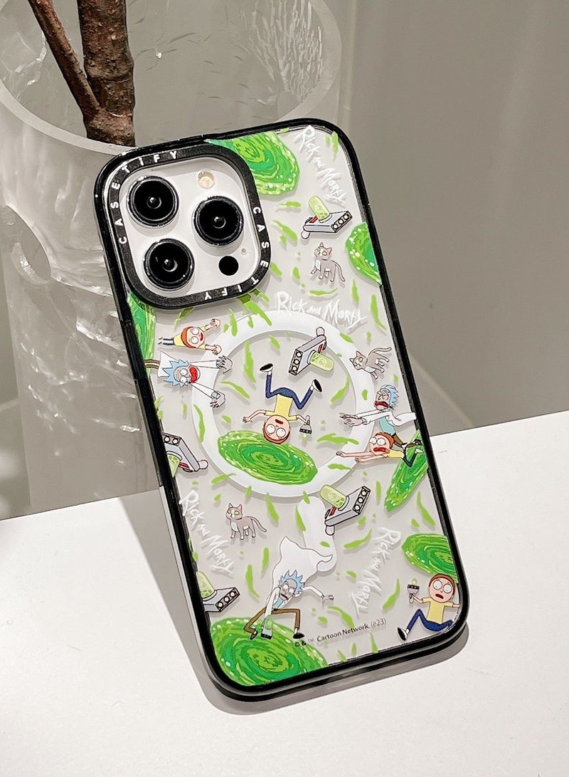 Casetify Apple iPhone 13 Pro Max Case,Rick and Morty Stick Magnetic Adsorption Phone Case - Semi transparent - Image 2