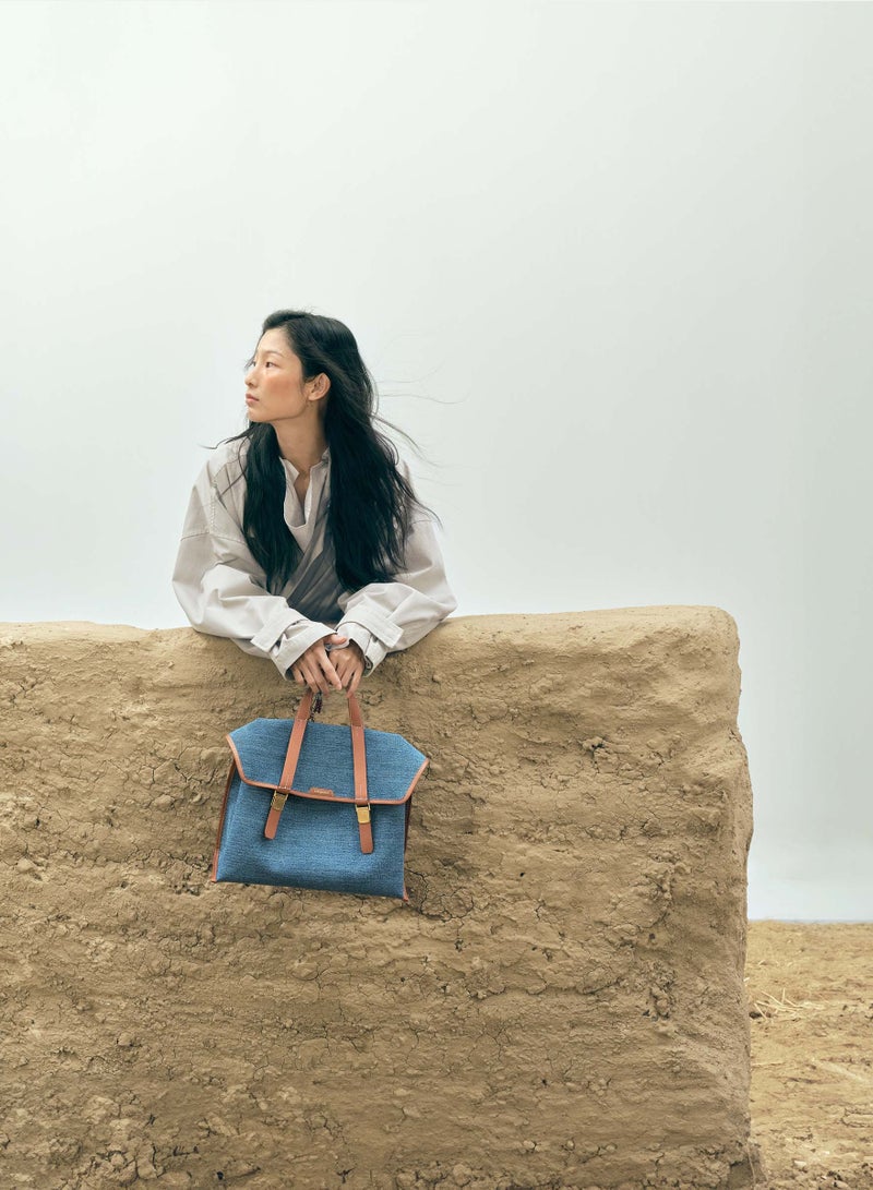 سونغمونت حقيبة كمبيوتر محمول من قماش الدنيم متقاطعة على الكتف - Image 5