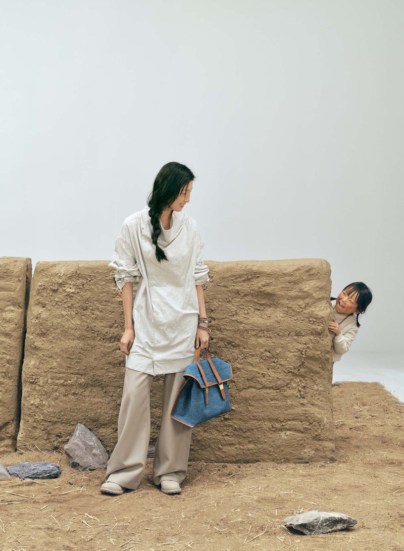 سونغمونت حقيبة كمبيوتر محمول من قماش الدنيم متقاطعة على الكتف - Image 4