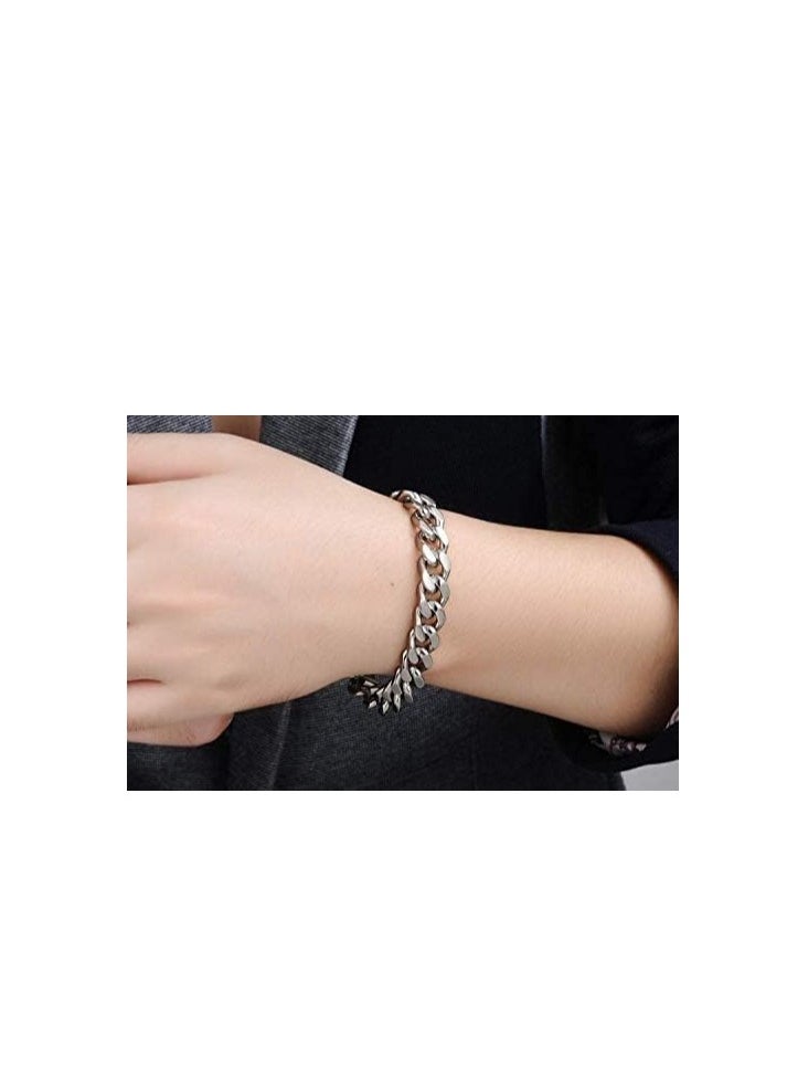 Fayrouz Jewellery - Men's Fashion Titanium Steel Chain Bracelet b21 GS720 [Width 14mm, Length 22.5cm] - Image 1