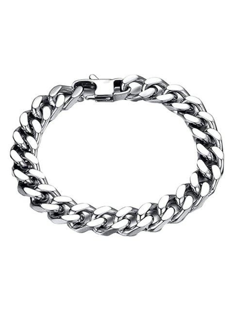Men's Fashion Titanium Steel Chain Bracelet b21 GS720 [Width 14mm, Length 22.5cm]