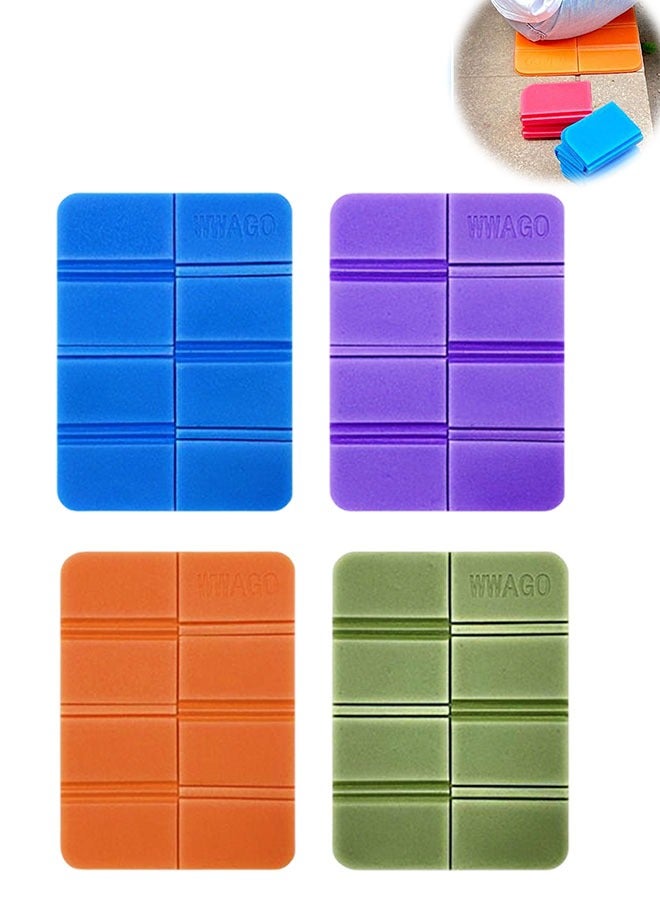 Outdoor Folding Seat Cushion, 4 Pieces Waterproof Seat Cushion, Gaming Seat Cushion for Adults and Children, Outdoor Garden, Picnic, Hiking, Camping, Hunting - Image 1
