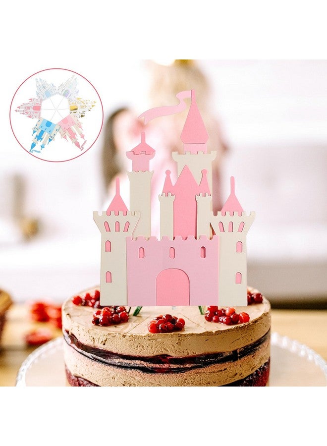 PRETYZOOM 6pcs Castle Cake Toppers, Double Layer Big Castle Cake Inserts, Princess Birthday Photo Props, Birthday, Wedding Cake Decoration - Image 5