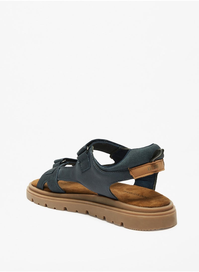 shoexpress - Boys Solid Sandals with Hook and Loop Closure Ramadan Collection - Image 1