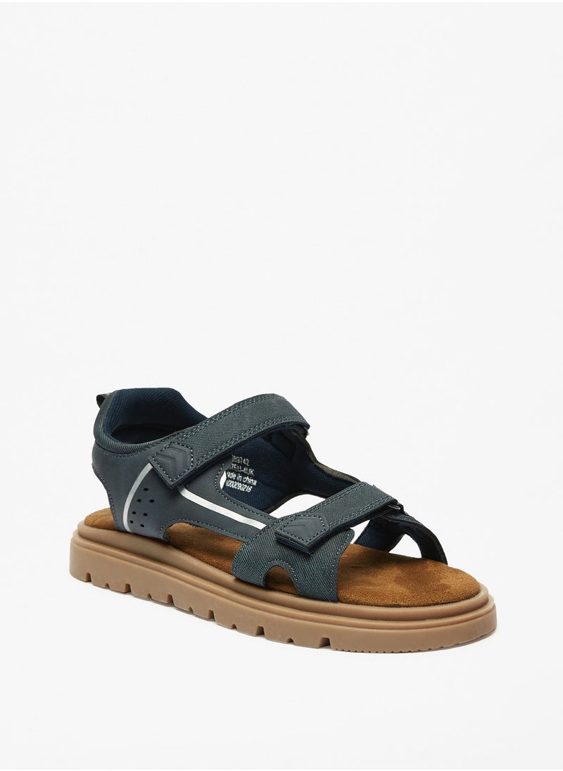 shoexpress - Boys Solid Sandals with Hook and Loop Closure Ramadan Collection - Image 1
