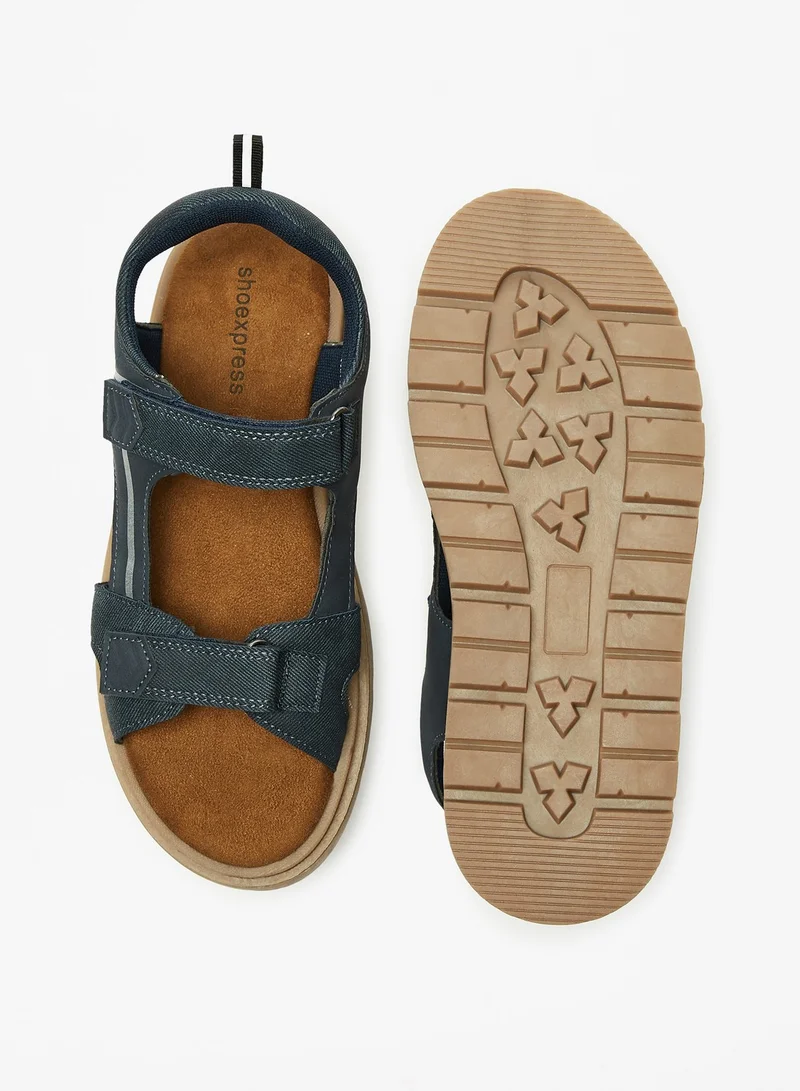 شو اكسبرس Boys Solid Sandals with Hook and Loop Closure Ramadan Collection