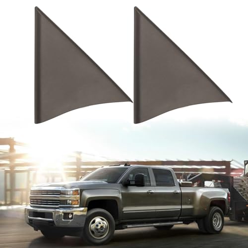 PEVAST Front Door Upper Trim Panel Door Upper Trim Panel Triangle Cover Compatible with 07-13 Chevy Silverado Chevrolet Chevy Avalanche Suburban Tahoe GMC Sierra Yukon 25857289 25857294(Light Brown) - Image 1