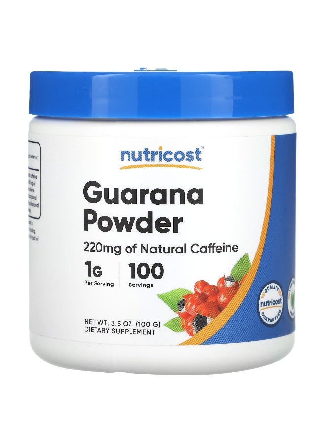 Nutricost نوتريكوست، مسحوق غوارانا، 3.5 أونصة (100 جرام) - Image 1