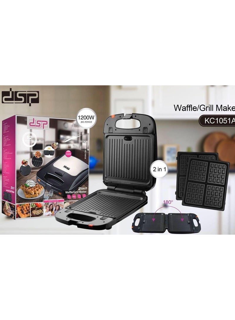DSP 2 in 1 Grill/Sandwich Maker & Waffle - Image 1