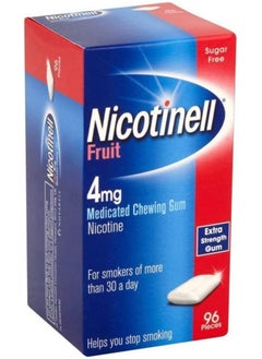 Nicotinell Nicotine Gum, Quit Smoking Aid, Fruit Flavour, 4 mg, 96 Pieces
