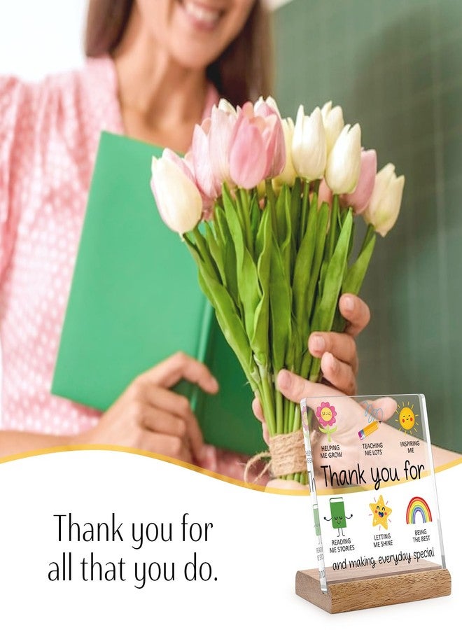 Cituarko Thank You for Helping Me Grow Gifts - Teacher Appreciation Gifts for Women Men Daycare Teacher Preschool Teacher New Teacher Goodbye Gift Ideas 4.7'' x 4.7'' - Image 5