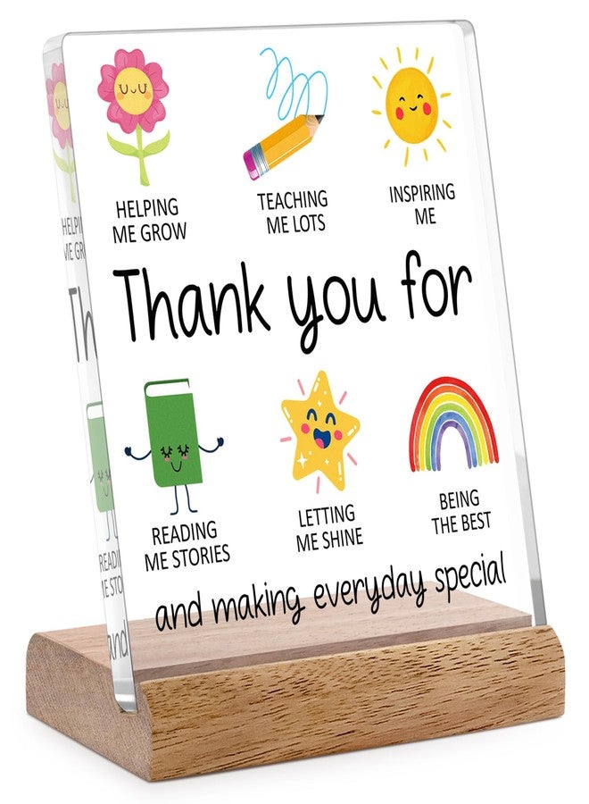 Cituarko Thank You for Helping Me Grow Gifts - Teacher Appreciation Gifts for Women Men Daycare Teacher Preschool Teacher New Teacher Goodbye Gift Ideas 4.7'' x 4.7'' - Image 1