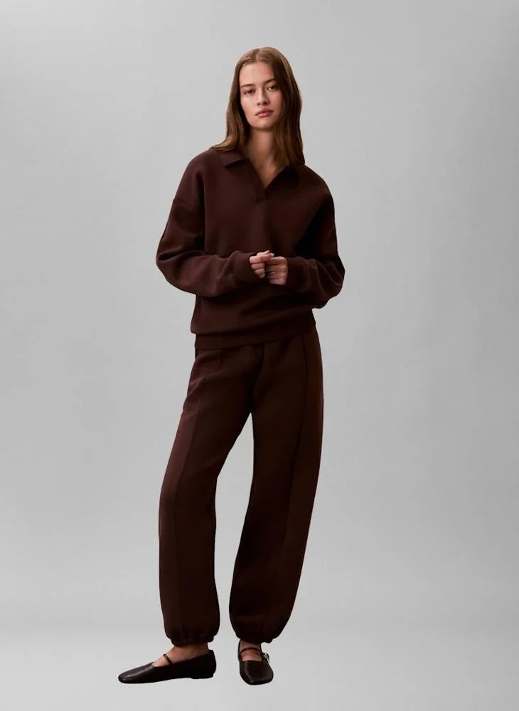 CALVIN KLEIN  Logo Oversized Polo Sweatshirt for Women | Best Price UAE