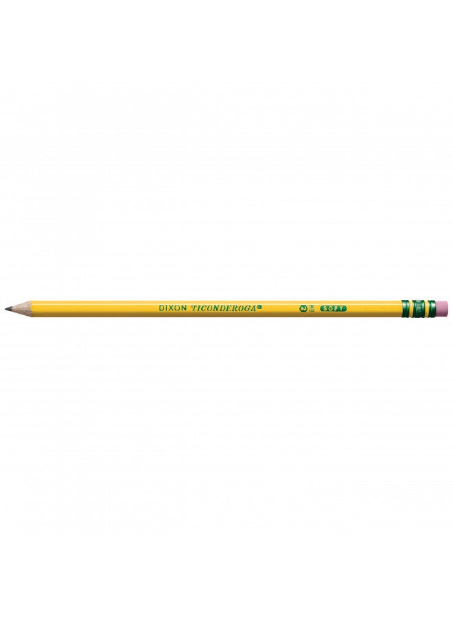 Ticonderoga Wood-Cased Pencils, Pre-Sharpened, 2 HB Soft, Yellow, 10 Count - Image 3