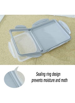 BLOOMING TIME Grain & Rice Storage Bin Set – 10kg Large Food Containers with Leak-Proof Locking Lid, Plastic Cereal & Pet Food Storage, 2-Pack  - Image 4