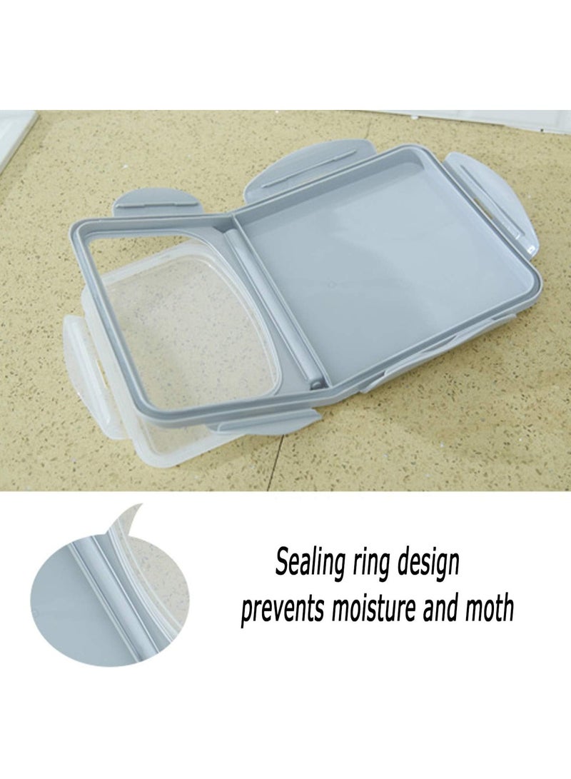 BLOOMING TIME Grain & Rice Storage Bin Set – 10kg Large Food Containers with Leak-Proof Locking Lid, Plastic Cereal & Pet Food Storage, 2-Pack - Image 4