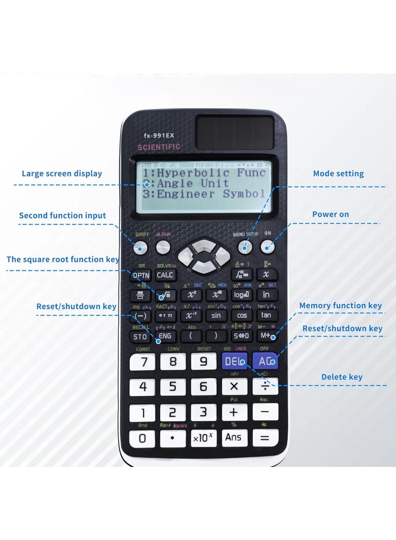 Aookay 991EX Scientific Calculator, Maths Calculator with 552 Functions,  Portable Calculators Scientific for Students, Teachers, Business, School, Office (Black) - Image 4