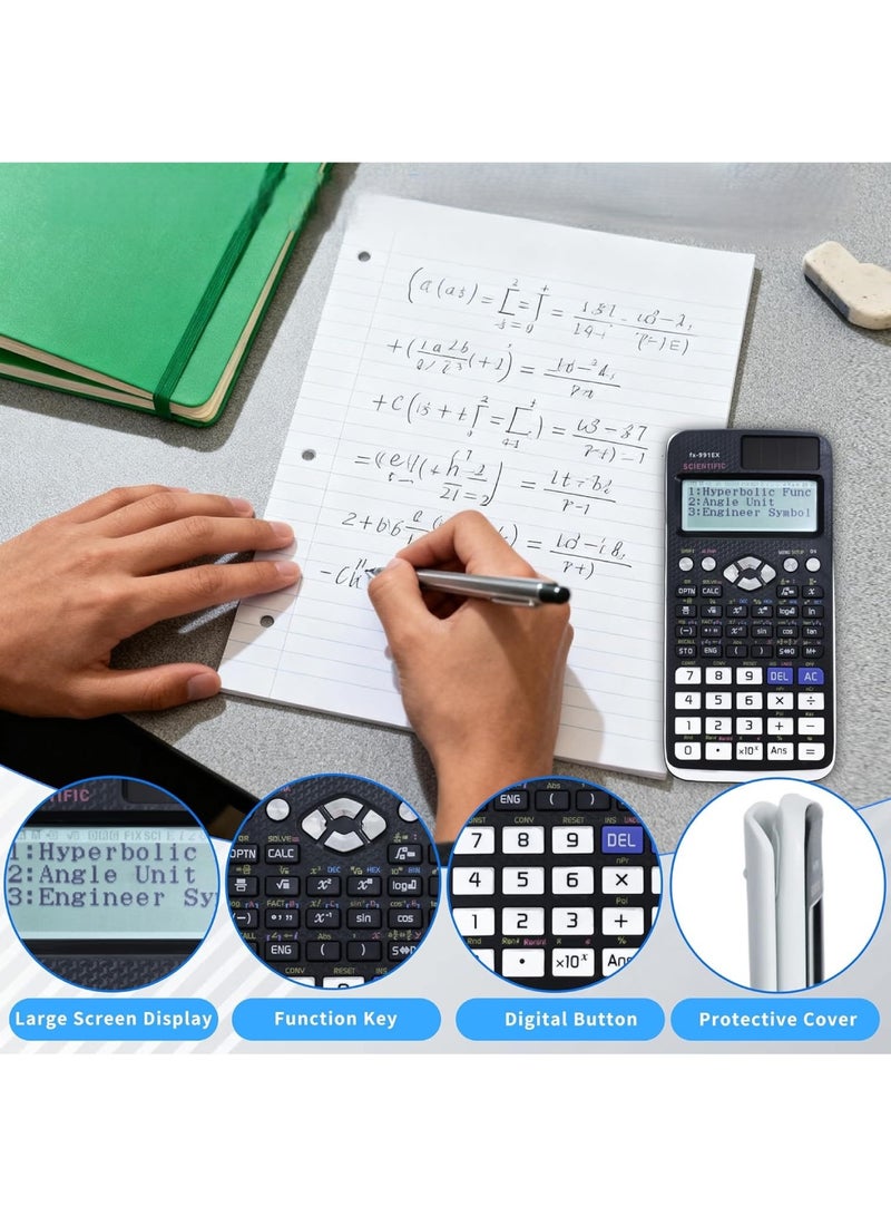 Aookay 991EX Scientific Calculator, Maths Calculator with 552 Functions,  Portable Calculators Scientific for Students, Teachers, Business, School, Office (Black) - Image 5