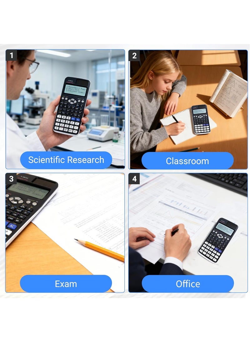 Aookay 991EX Scientific Calculator, Maths Calculator with 552 Functions,  Portable Calculators Scientific for Students, Teachers, Business, School, Office (Black) - Image 2