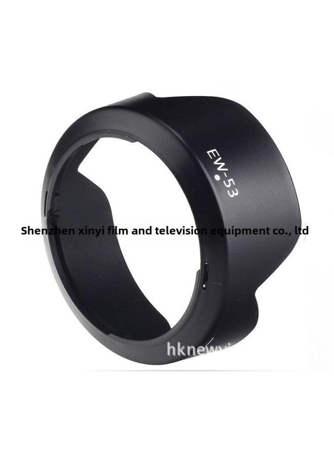 EW-53 Hood For EOS M10 M6 M3 M2 Micro Single 15-45mm Lens 49mm Lotus Cover-Color:Black  - Image 1