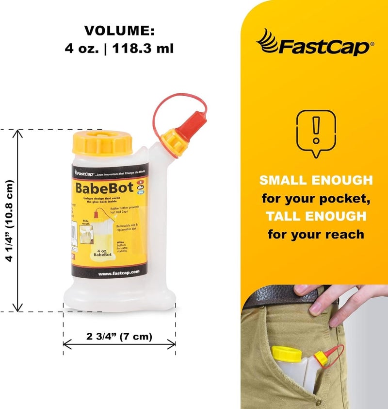 Fastcap 98211 BabeBot 4-Ounce Wide Mouth Glue Bottle - Image 2
