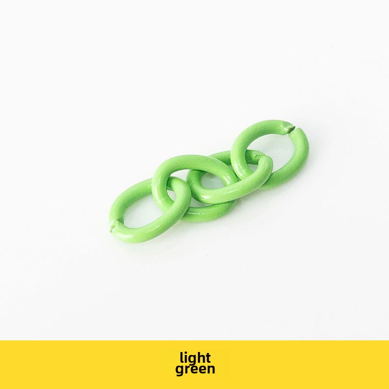 DIY Jewelry Chain Links Painted Keyring Light green 
