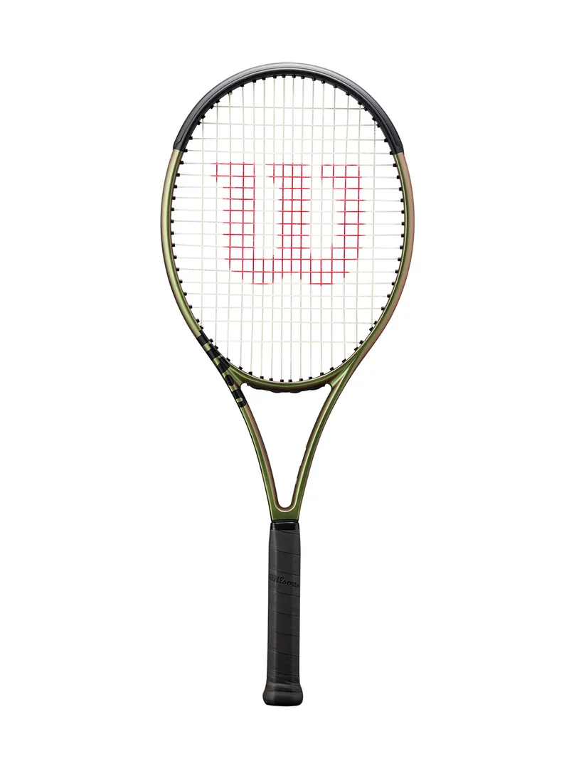 Wilson Blade 100 Ul V8.0 L1 Tennis Racket, 16x19, Adults, Intermediate/ Advanced - Green/ Bronze/ Black