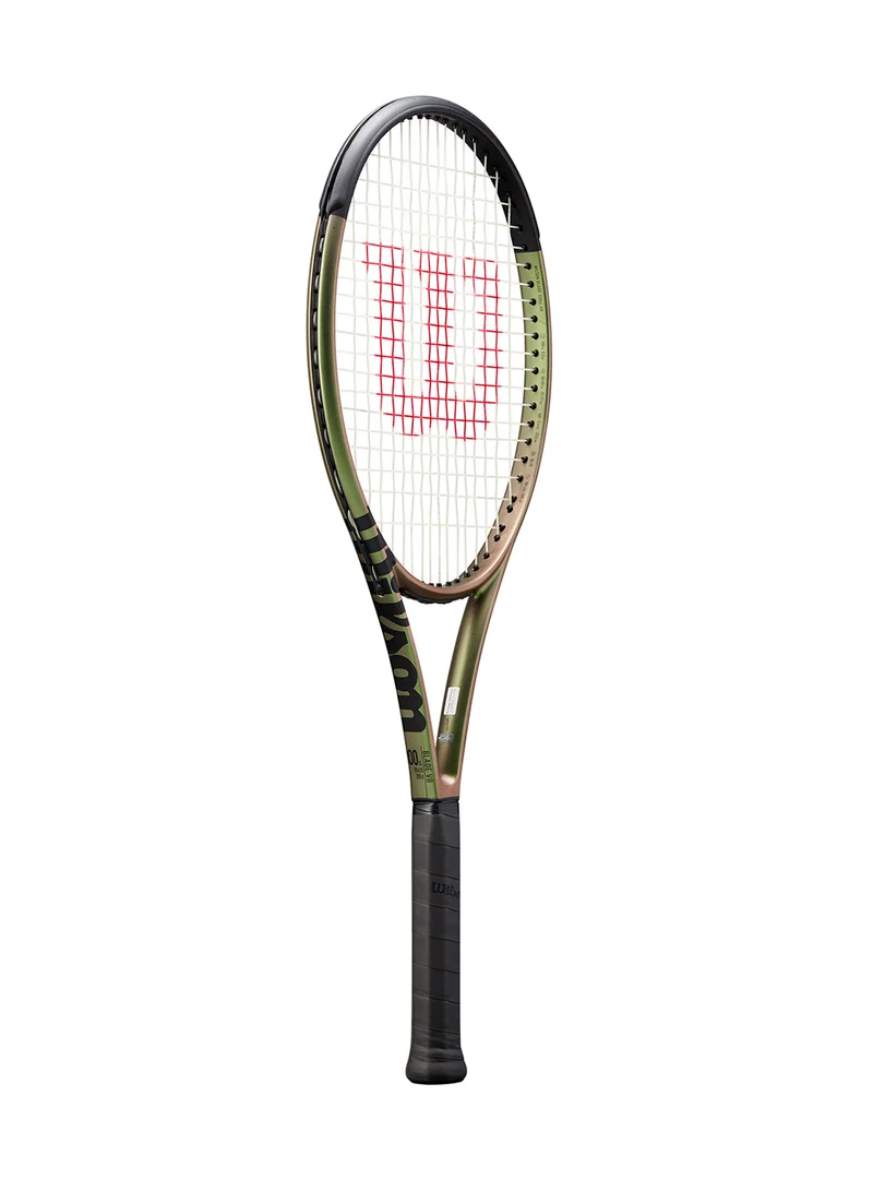 Wilson Blade 100 Ul V8.0 L1 Tennis Racket, 16x19, Adults, Intermediate/ Advanced - Green/ Bronze/ Black
