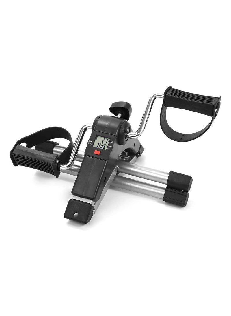 DubaiGallery دراجة تمارين ميني قابلة للطي للدواسات المحمولة لليدين والساقين قابلة للتعديل مع شاشة رقمية للتأهيل - Image 4
