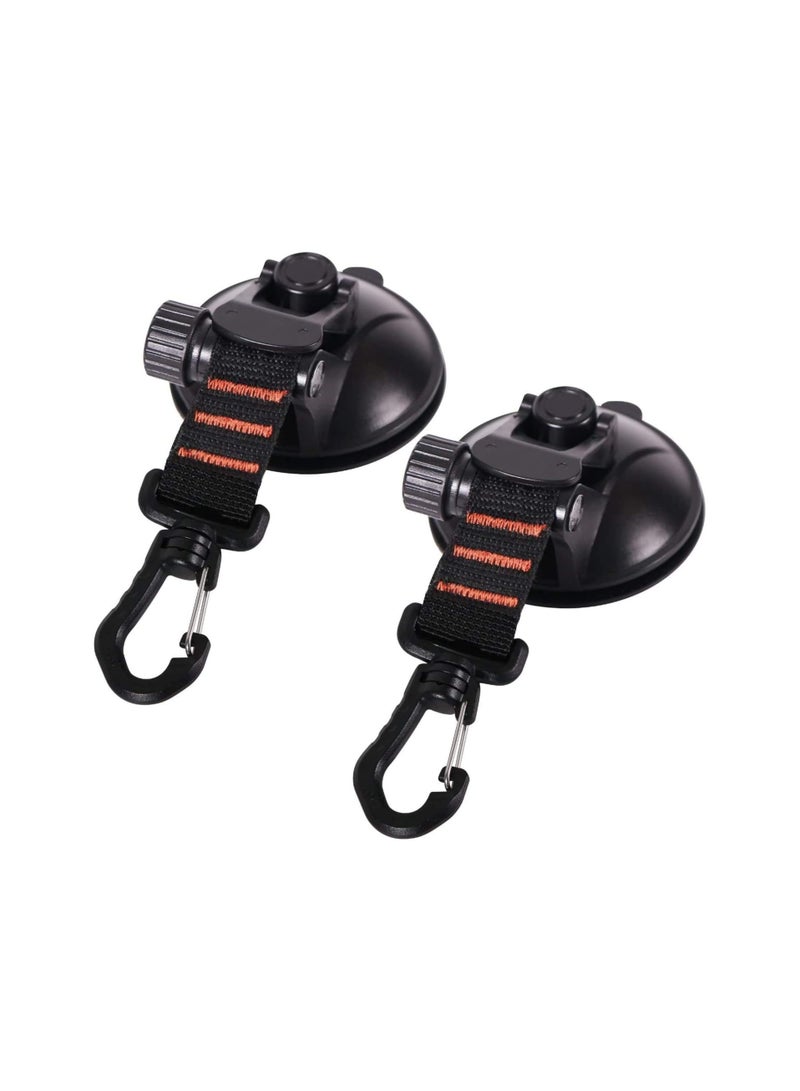 KASTWAVE Heavy Duty Suction Cup Anchor with Securing Hook Tie Down, Camping Tarp Accessory as Car Side Awning, 2 Pieces  - Image 1