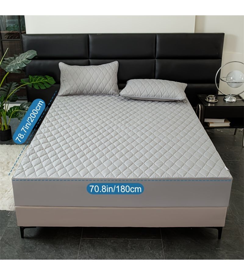 Grey Fully Wrapped Elastic Bed Sheet Thickened Breathable Urine Isolation Machine Washable Easy Clean - Image 3