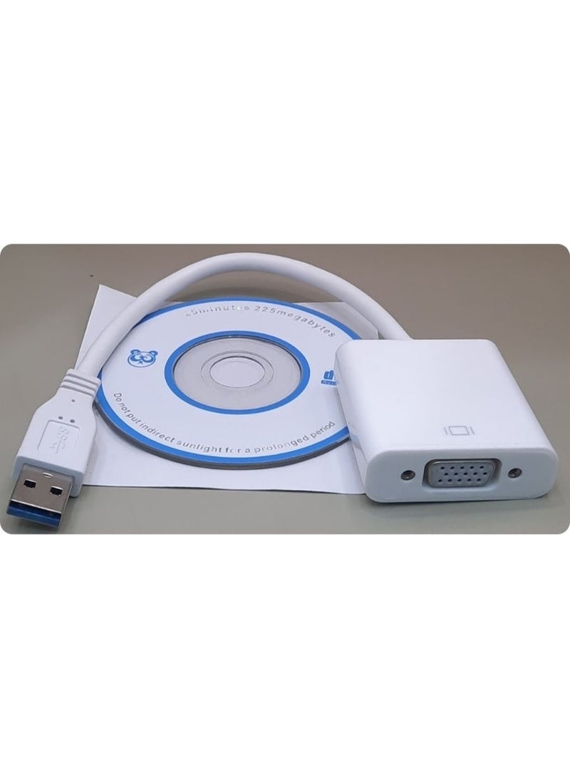 محول USB 3.0 ذكر إلى VGA أنثى (كابل) - Image 1