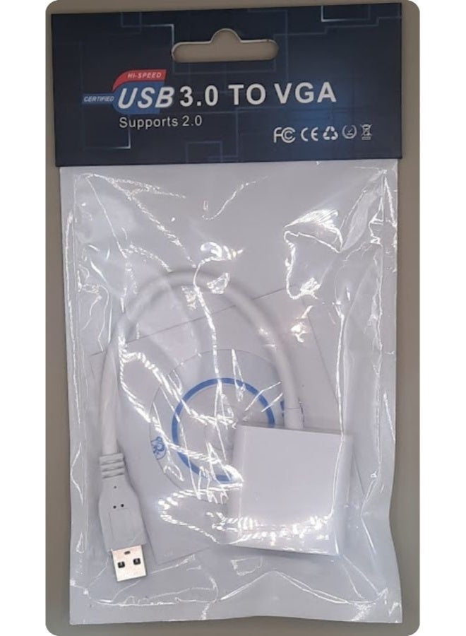 محول USB 3.0 ذكر إلى VGA أنثى (كابل) - Image 2