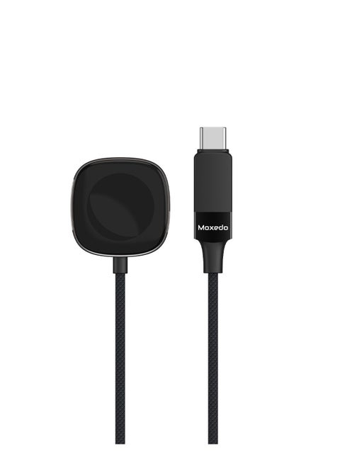 Moxedo Wireless Watch Charger Magnetic with USB-C Nylon Braided Cable Compatible for iWatch Series 10/9/8/7/6/5/4/3/2/SE/Ultra Series