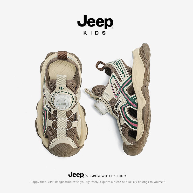 Jeep Children'S Shoes Children'S Sandals Boys 2024 Summer Soft Sole Primary School Students' Non-Slip Beach Shoes Girls' Shoes - Image 3