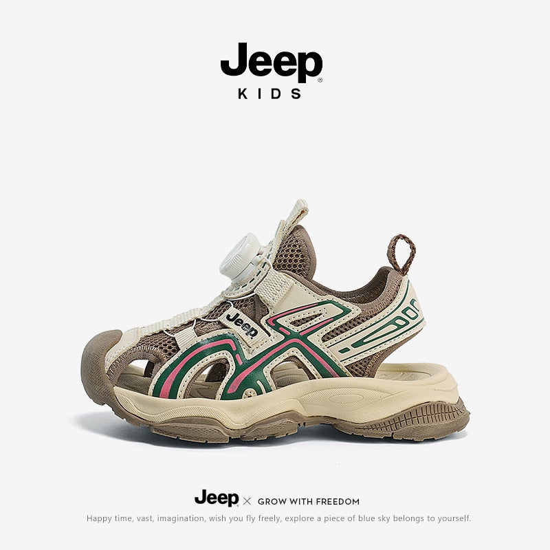 Jeep Children'S Shoes Children'S Sandals Boys 2024 Summer Soft Sole Primary School Students' Non-Slip Beach Shoes Girls' Shoes - Image 2