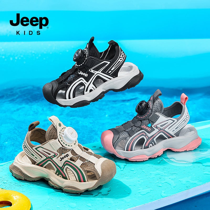 Jeep Children'S Shoes Children'S Sandals Boys 2024 Summer Soft Sole Primary School Students' Non-Slip Beach Shoes Girls' Shoes - Image 5