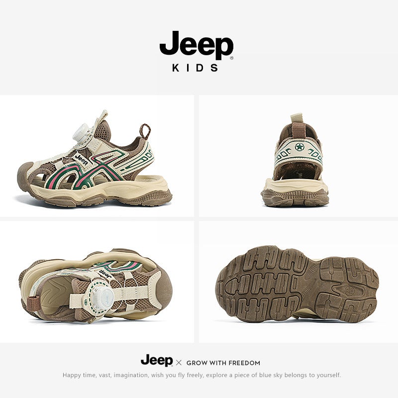 Jeep Children'S Shoes Children'S Sandals Boys 2024 Summer Soft Sole Primary School Students' Non-Slip Beach Shoes Girls' Shoes - Image 4