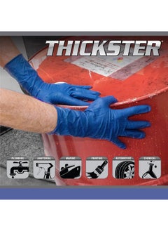 Thickster Powder-Free Exam Grade Latex Disposable Gloves. Size Medium. Blue, 14 mil Thickness, 12" Length. Fully Textured for Superior Grip. Single Use. Pack of 50. (6602-20) - pzsku/ZB932B7F20C15312D3440Z/45/_/1740119050/9bf9cbd0-686f-437d-a37c-050eab72dfc9