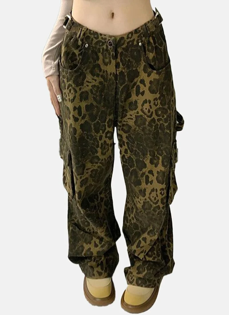 يونيكي Women Animal Loose Fit Cargo Trouser