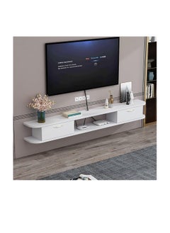 TV Table, TV Stand, Large TV Cabinet, Modern TV Unit Media Storage Stand Console Table with Storage and 2 Drawers, Wooden Entertainment Center TV Table for Living Room, 120 * 18 * 24cm (DSG020-white 120cm) - pzsku/ZB932D8F0C4EF249F2C3CZ/45/_/1728712107/7f137d80-5f4a-43b5-a8d4-d69f5ca7b110