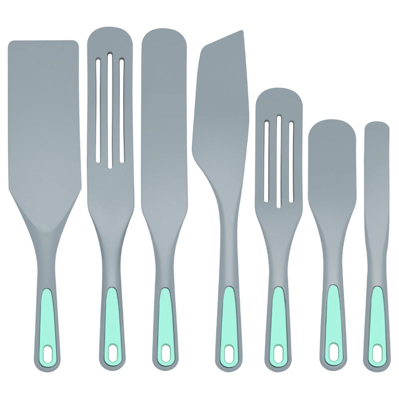 To encounter Silicone Spurtles Set 7 Piece Nonstick Spurtle Kitchen Utensils Silicone Spatula Heat Resistant Spurtle for Salad Stir Cake Make and PanFried Steak