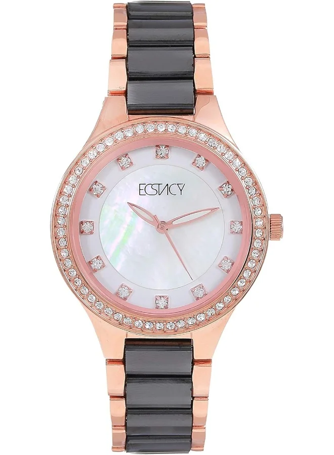 ECSTACY Ecstacy MOP White Analog Dial Watch for Women - E9511-KCWM
