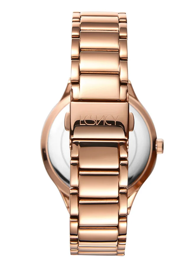 إكستاسي Ceramic Strap Round Shape Analog Wrist Watch E9511-KCWM - 36mm - Rose gold /white