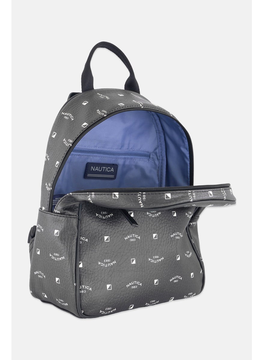 NAUTICA Women Brand Logo Backpack 28H x 25 L x 10 W Cm, Black  - Image 3