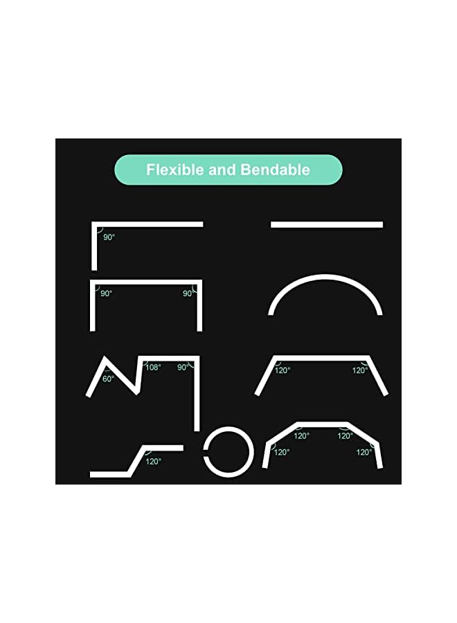 The Bros Curved Ceiling Curtain Track Bendable Mount for Curtain Rail Bunk Bed Bay Window Room Divider Flexible Straight (White, 5 m/ 16.4 ft) - Image 4