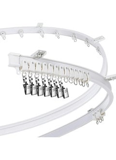 The Bros Curved Ceiling Curtain Track Bendable Mount for Curtain Rail Bunk Bed Bay Window Room Divider Flexible Straight (White, 5 m/ 16.4 ft)  - Image 1