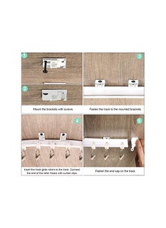 The Bros Curved Ceiling Curtain Track Bendable Mount for Curtain Rail Bunk Bed Bay Window Room Divider Flexible Straight (White, 5 m/ 16.4 ft)  - Image 5