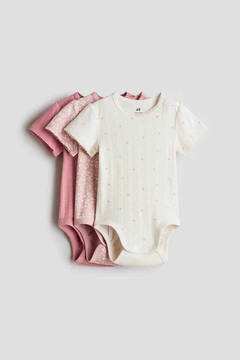 H&M 3-pack cotton bodysuits
